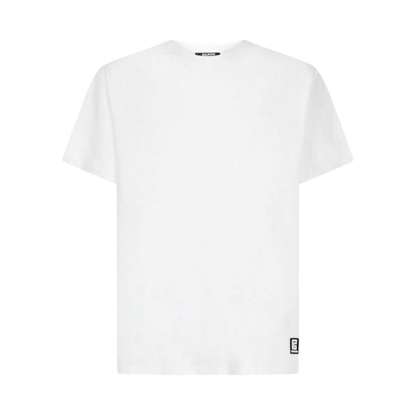 Balmain Back Logo Printed Oversized T-Shirt   in  White