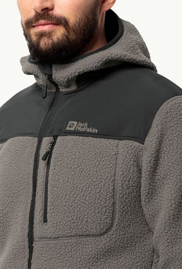 Jack Wolfskin Kaamweg Pile Fullzip Jacket - Grey