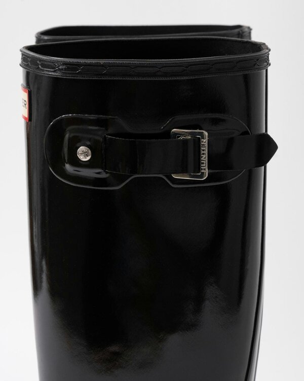 Hunter Womens Original Tall Gloss Wellington Boots - Black