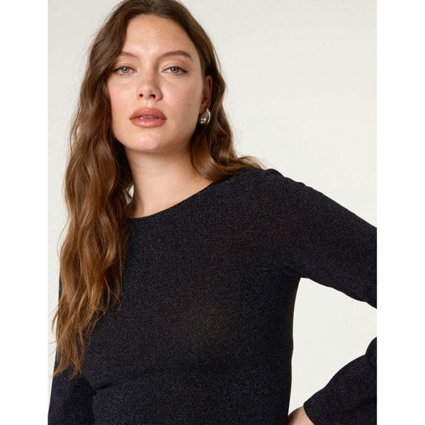 Blue Vanilla Glitter Mini Dress With Back Tie