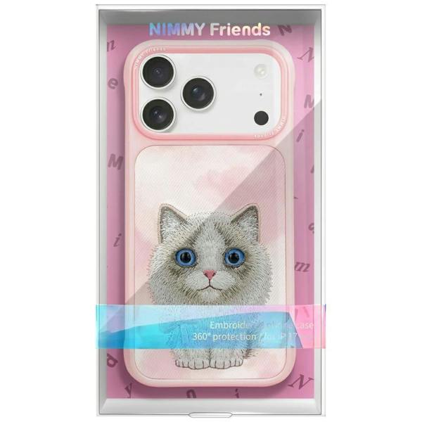 Nimmy Friends Nimmy Big Eye Cute Pet Ragdoll Cat Case with MagSafe for iPhone Pro 6.3"  Pink - N-XDY-IP17-PRO-07-D