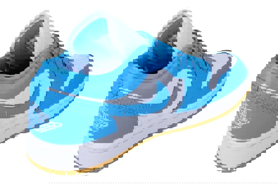 Nike Womens Air Jordan 1 Low Trainers Dc0774  104 - White Dark Powder Blue 104 - Photo 2