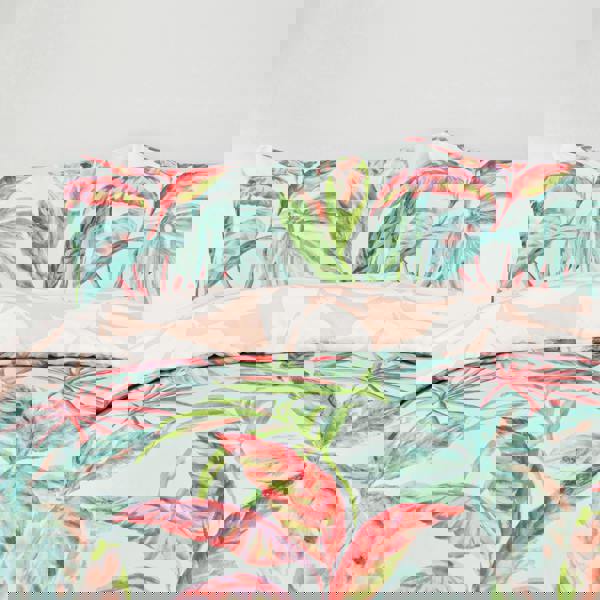 Smart Living Luxury Super Soft Reversible Exotic Palms Duvet Cover with Pillowcase