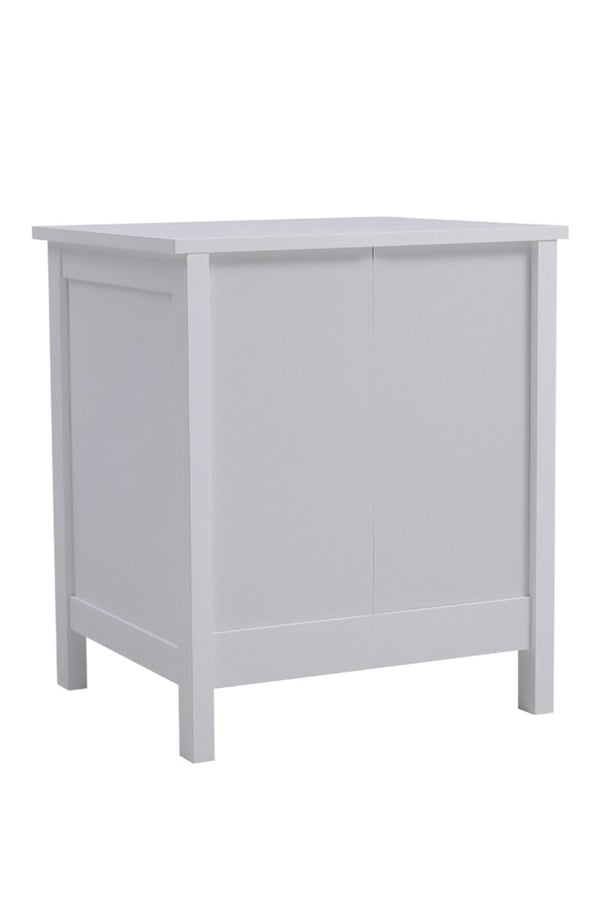 Living and Home 2 Drawers Wooden Storage Cabinet Bedside Table