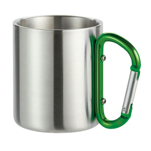 MidOcean Trumbo Metal Carabiner Clip Mug - Green - 
