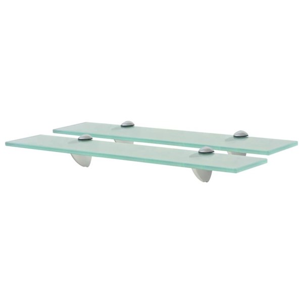 Berkfield Floating Shelves 2 pcs Glass 50x10 cm 8 mm