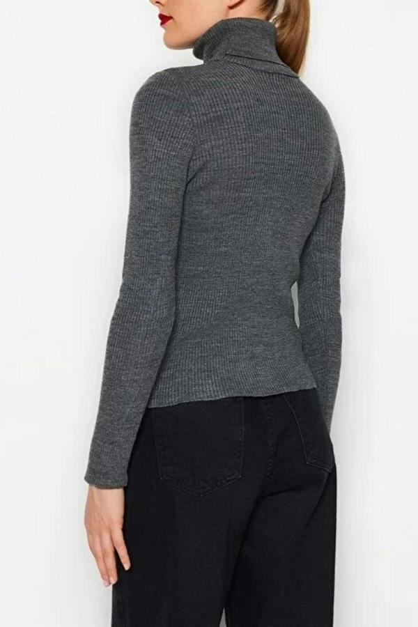 WOVCOR Basic Turtleneck Knit Sweater