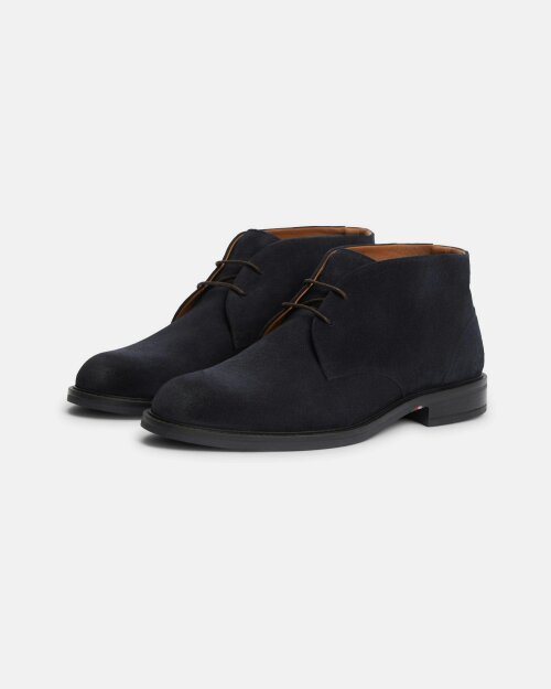 Tommy Hilfiger Corporate Dressy Suede Mens Lace Boots - Navy Blue