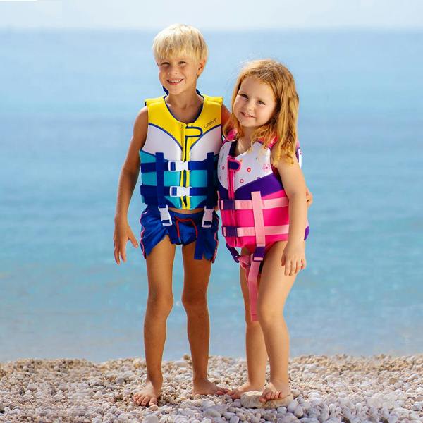 Limmys Premium Neoprene Swim Vest - Pink Daisy