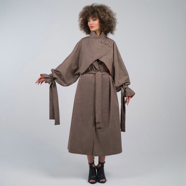 FAMIUO YAL Two Pieces Versatile Trenchcoat