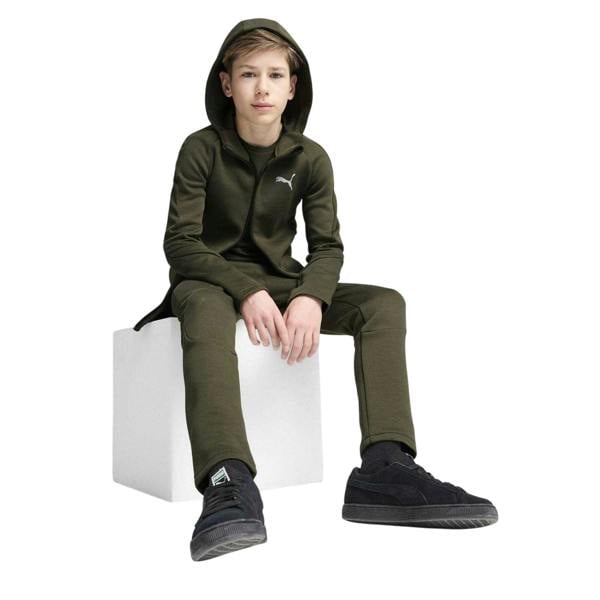 Puma Childrens/Kids Evostripe Full Zip Hoodie - Dark Olive - 