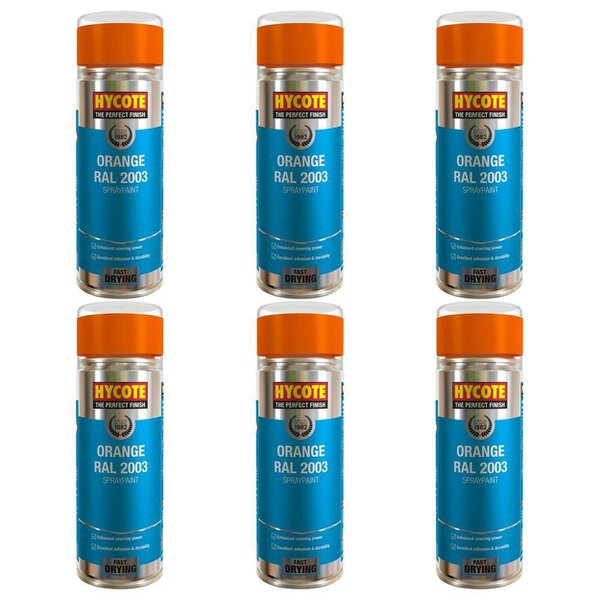Hycote 6X Hycote Orange Spray Paint 400ml