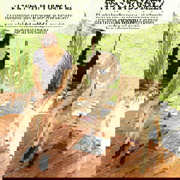 Garden Loveseat with Built-in Coffee Table