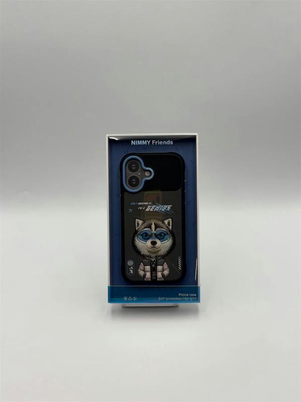 Nimmy Friends Nimmy Cool & Cute 2.0 Husky Case with MagSafe for iPhone 17 6.3" Grey Blue - N-KMLL-IP17-017-A