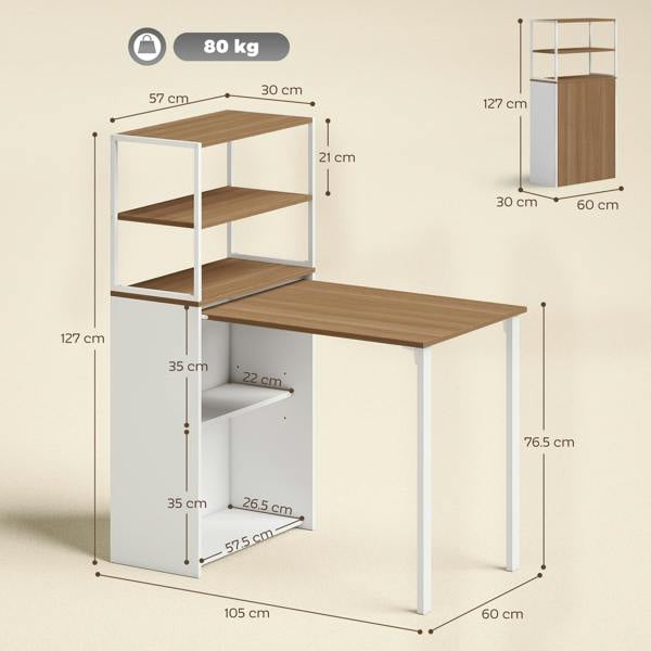 Desk with Shelves