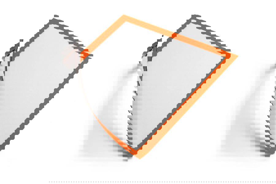 Durable DURAFRAME Magnetic Document Signage Frame for Metal | 5 Pack | A4 Orange