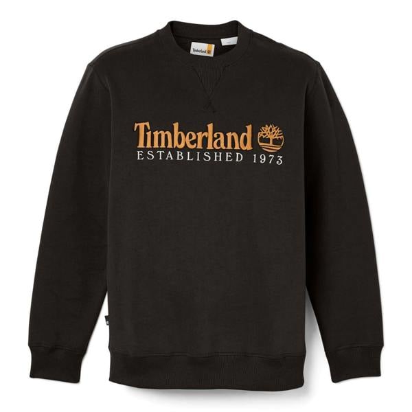 Timberland Mens Established 1973 Cotton Blend Sweatshirt - Black - 