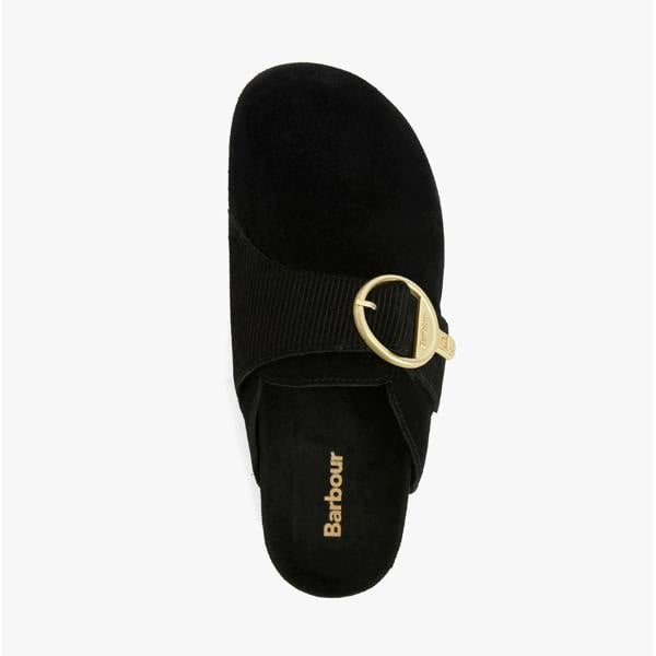Barbour Barbour KYRA CLOSED Womens Mules Sandals Black Suede