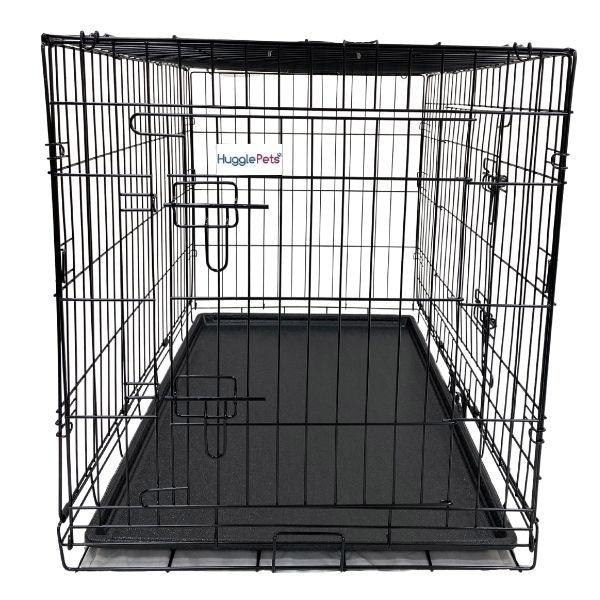 HugglePets Dog Cage with Plastic Tray