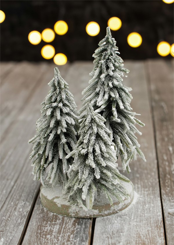 St Helens Decorative Snow Finish Christmas 3-Tree Display