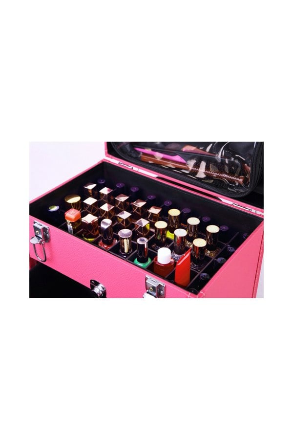 Living and Home 2 Drawers Portable Cosmetic Makeup Travel Case