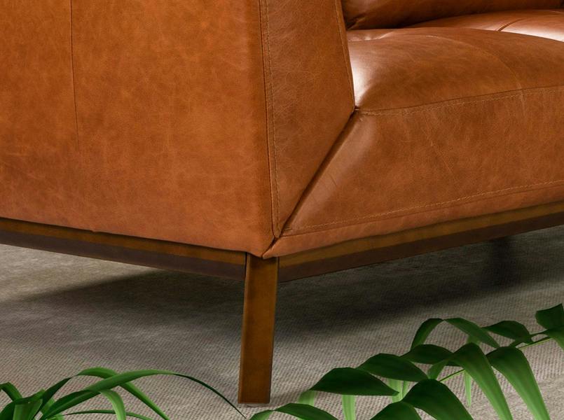 Angel Cerdá Brown leather sofa 6046/6047