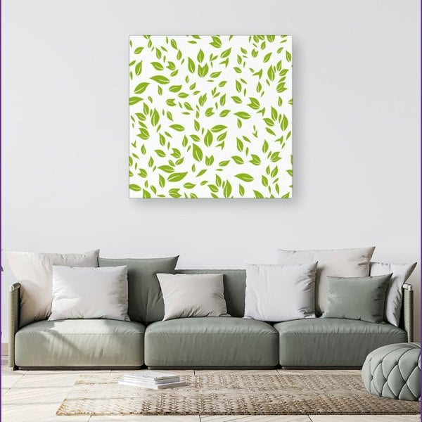 Warren Reed Green Leaves Canvas