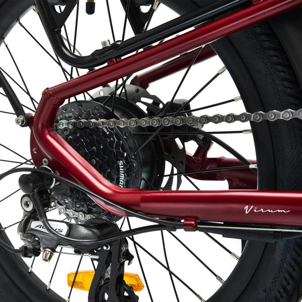 Hygge Bikes Virum 2026 - Folding Ultra-Light E-Bike 36V 10Ah - Sangria Red