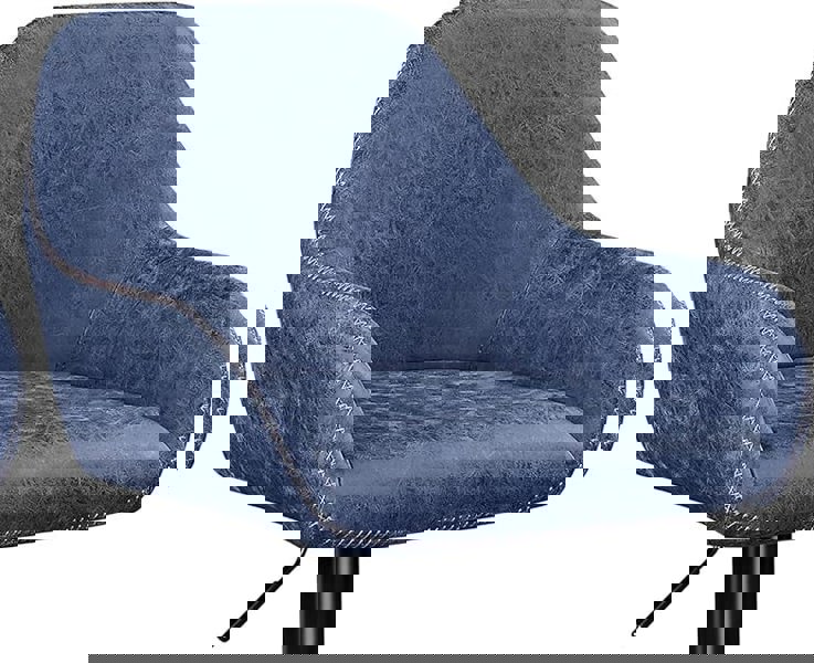 Modcraft Set of 2 Adjustable Swivel Bar Stools with Backrest & Armrests – Faux Leather Blue Chairs