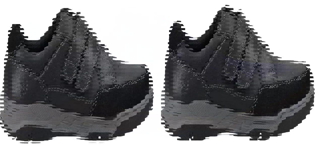 Hush Puppies Fabian Mens Double Touch Fasten Smart Leather Shoes