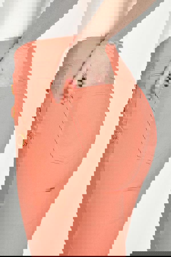 Mudflower Button Detailed Bengaline Stretch Trousers