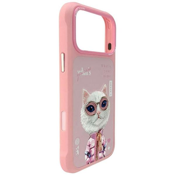 Nimmy Friends Nimmy Cool & Cute 2.0 White Rich & Beauty Cat Case with MagSafe for iPhone 17 Pro 6.3" Pink - N-KMLL-IP17-PRO-04