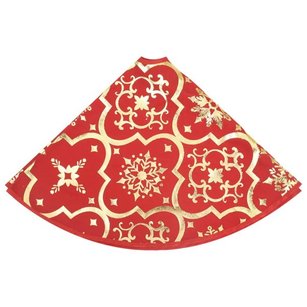Berkfield Luxury Christmas Tree Skirt with Sock Red 122 cm Fabric