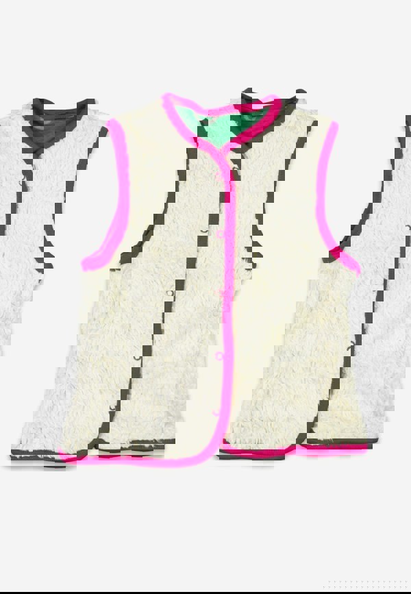 Organic Kitten Print Reversible Gilet - Toby Tiger