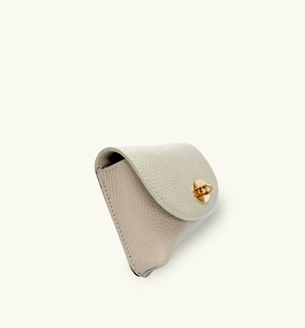 Apatchy London The Mila Leather Phone Bag - Stone