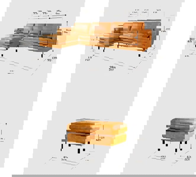 Porto Three Seater Sofa, Real Leather-Two Seater Sofa-Weilai Concept-Weilai Concept