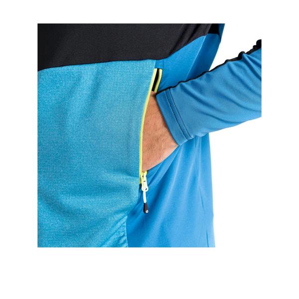 Dare 2B Mens Assimilate Core Stretch Hooded Midlayer - Deep Water/Wave Ride/Green Algae/Black - 