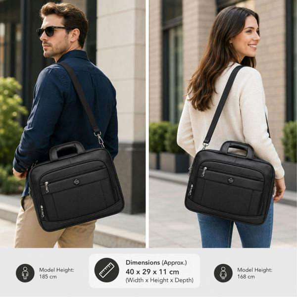 Lorenz 16 Inch Laptop Bag Expandable Business Briefcase Work Bag