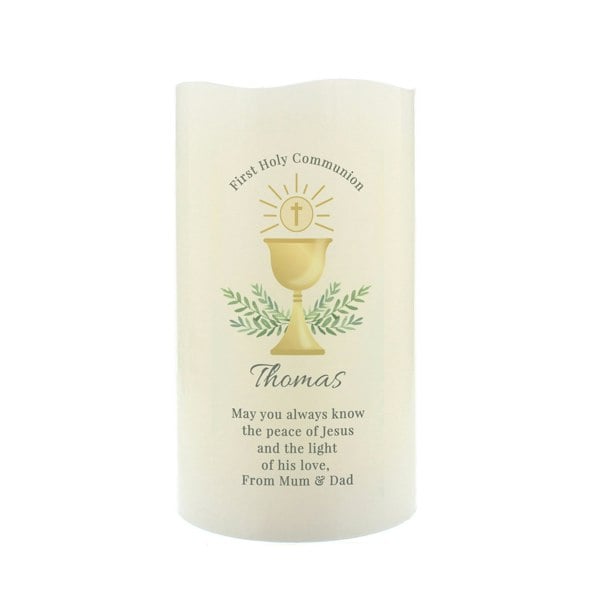 Personalised Memento Company Personalised First Holy Communion LED Candle
