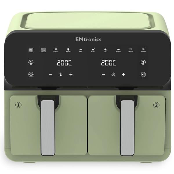 EMtronics Dual Air Fryer 8 Litre