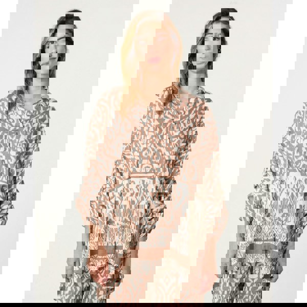 Blue Vanilla Printed Oversized Shirt