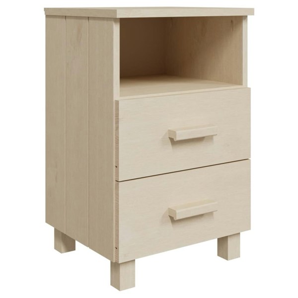 Berkfield Bedside Cabinets HAMAR 2 pcs Honey Brown 40x35x62 cm Solid Wood