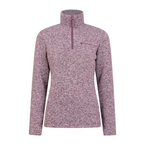 Mountain Warehouse Womens/Ladies Idris Half Zip Fleece Top - Burgundy - 