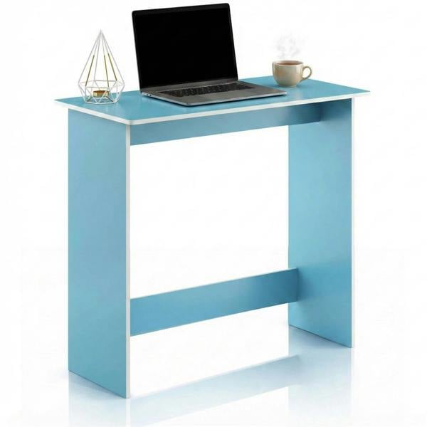 WALPLUS Contemporary Table | Simplistic Study Table, Light Blue/White with Functional Design