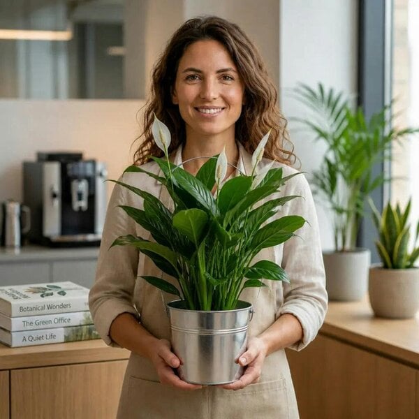 Spathiphyllum Peace Lily – Elegant White Flowers and Glossy Green Indoor Houseplant