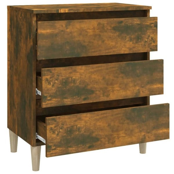 Berkfield Sideboard Smoked Oak 60x35x69 cm Engineered Wood