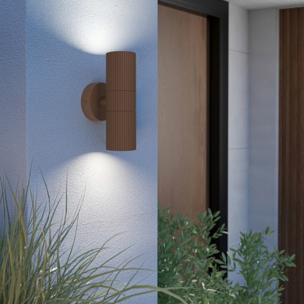 EGLO Tomelloso Modern Outdoor Wall Light Brown