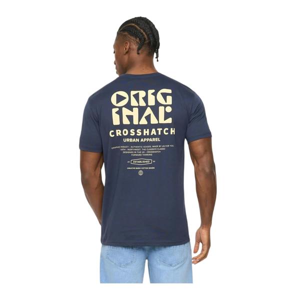 Crosshatch Mens Wellmoores T-Shirt - Navy - 