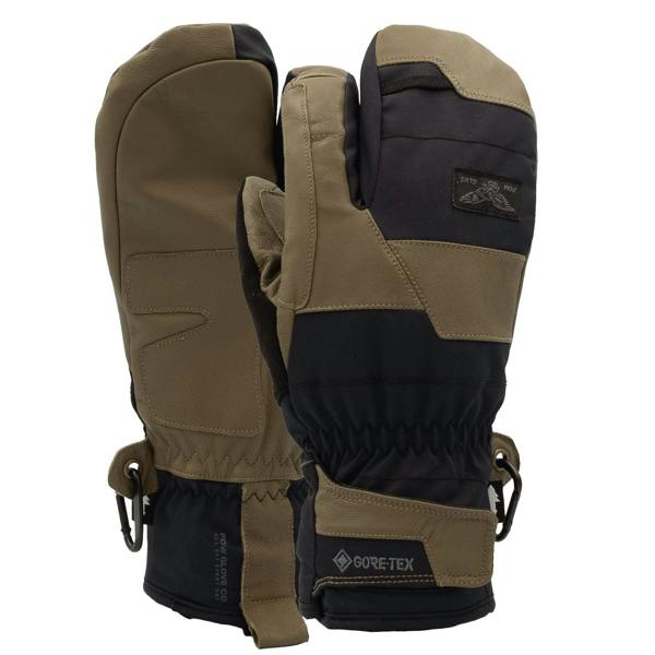 POW Sniper GTX Trigger Mitt Men's XL CafÃ© Gore-Text Snow Hybrid Glove