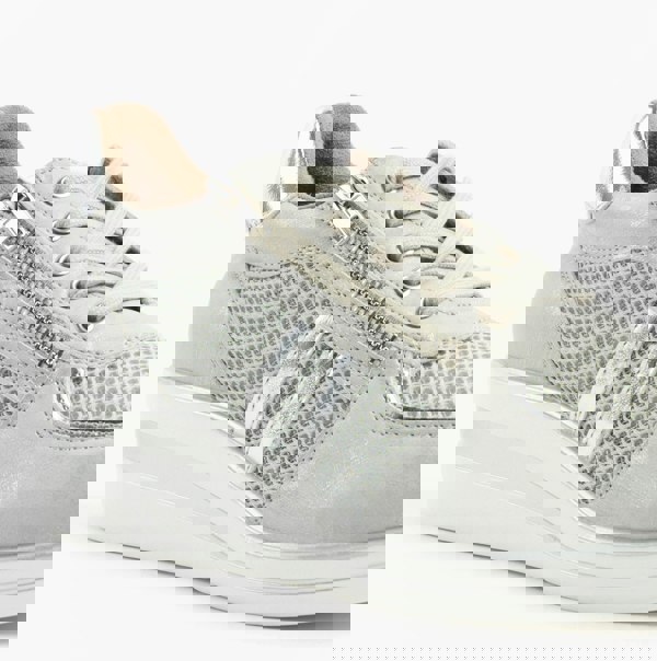 Cipriata JONE Womens Lace / Zip Trainers Silver Metallic